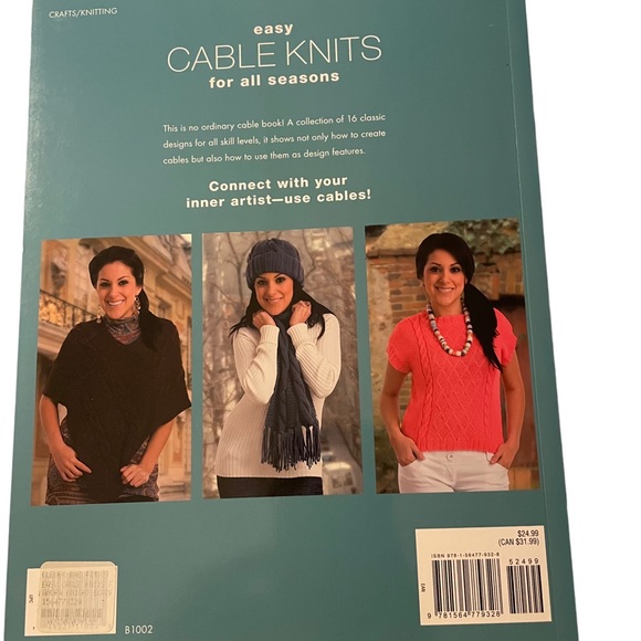 Easy Cable Knits for All Seasons by Knight-Bowman, Andra Knitting Book Patterns - Picture 2 of 5